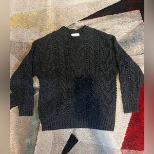 NWOT Aritzia Wilfred Bronco Sweater in Marled Dark Grey Size S